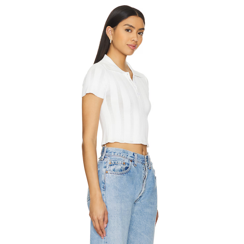 MORE TO COME x Bridget Max Crop Top in White - Picture 4 of 5